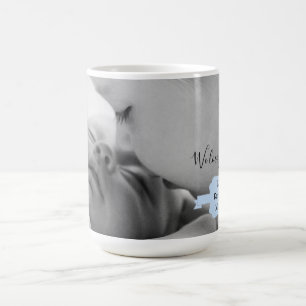 Blaues Minimalistisches Foto Muttertagskaffee Tass Kaffeetasse