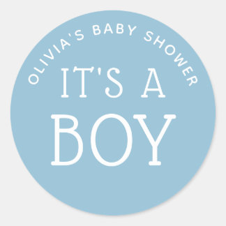 Blaues Minimalistisches Gefälligkeitssiegel. Die B Runder Aufkleber