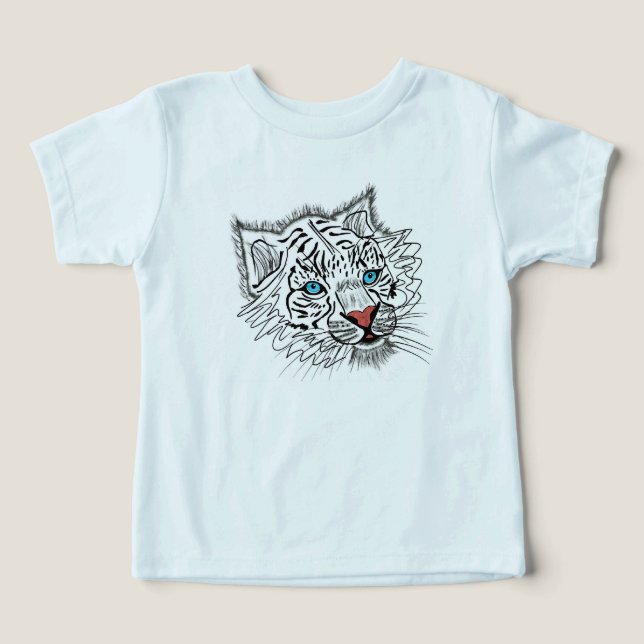 Blaues mit Augen Kleinkind T - Shirt (Design Vorderseite)
