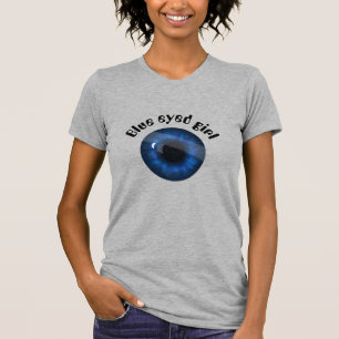 Blaues mit Augen Mädchen T-Shirt