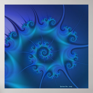 Blaues mit Augen Meer Poster