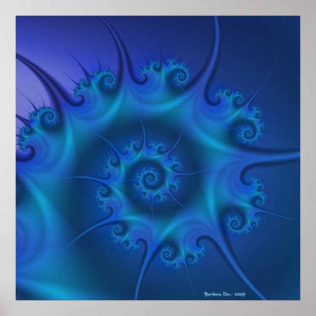 Blaues mit Augen Meer Poster (Vorne)