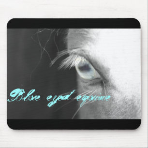 Blaues mit Augen pferdeartiges Mousepad