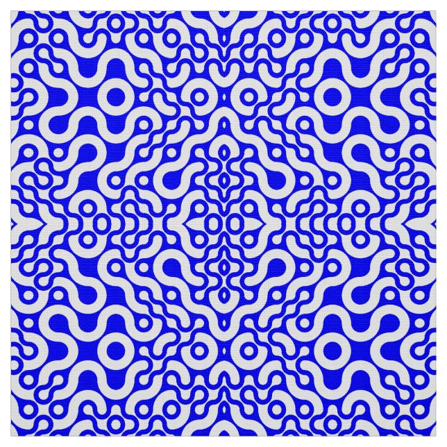 Blaues Mittelalter Modernes Print Stoff (Muster)