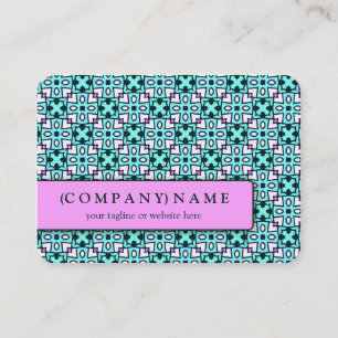 Blaues modernes Blättermuster Visitenkarte