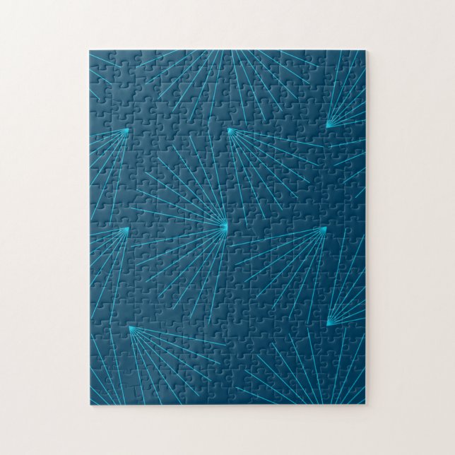 Blaues, modernes, einfaches helles Feierkonzept Puzzle (Vertikal)