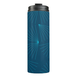 Blaues, modernes, einfaches helles Feierkonzept Thermosbecher