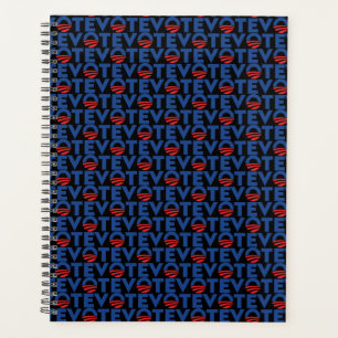 Blaues, modernes Muster der Typografie Planer