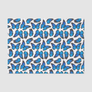 Blaues Monarchfalter-Muster Seidenpapier