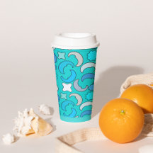 Blaues Mond-Wolkenmuster