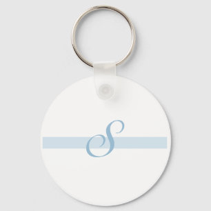 Blaues Monogramm S Schlüsselanhänger