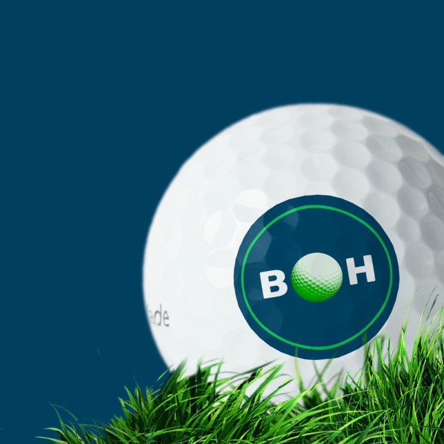 Blaues Monogramm zur Identifizierung von Golfers G Golfball (Von Creator hochgeladen)