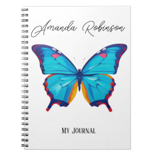 Blaues Morpho-Schmetterling-Gemälde (PERSONALIZE) Notizblock