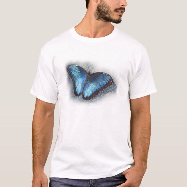 Blaues Morpho T-Shirt (Vorderseite)