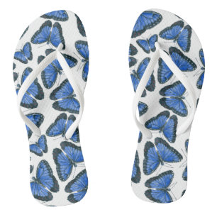 Blaues Morphon-Schmetterling-Muster Flip Flops