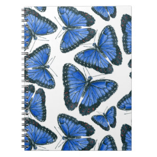 Blaues Morphon-Schmetterling-Muster Notizblock