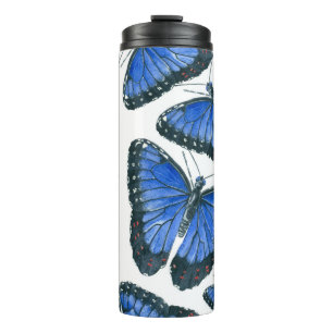 Blaues Morphon-Schmetterling-Muster Thermosbecher