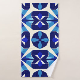 Blaues Mosaik. Badehandtuch