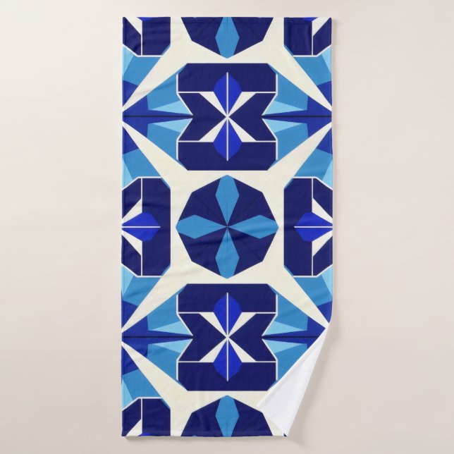 Blaues Mosaik. Badehandtuch (Badehandtuch)