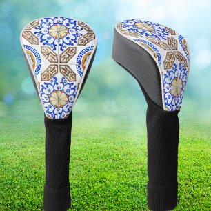 Blaues Mosaik Golf Headcover
