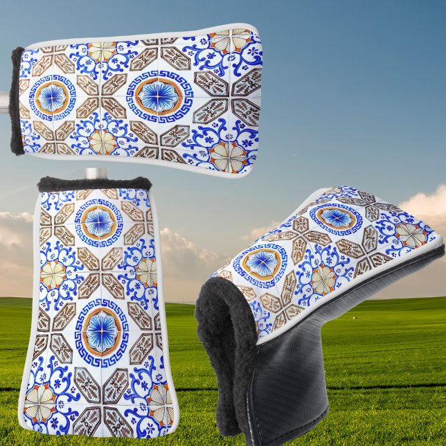 Blaues Mosaik Golf Headcover (Von Creator hochgeladen)
