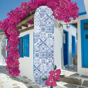 Blaues Mosaik-Mittelmeer-Skateboard Skateboard