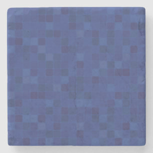 Blaues Mosaikbild Steinuntersetzer