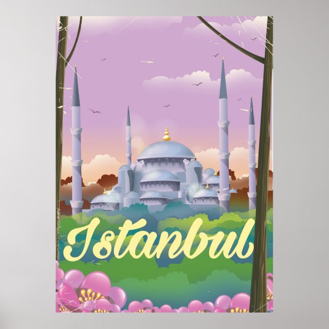 Blaues Moschee für Istanbul Poster (Vorne)