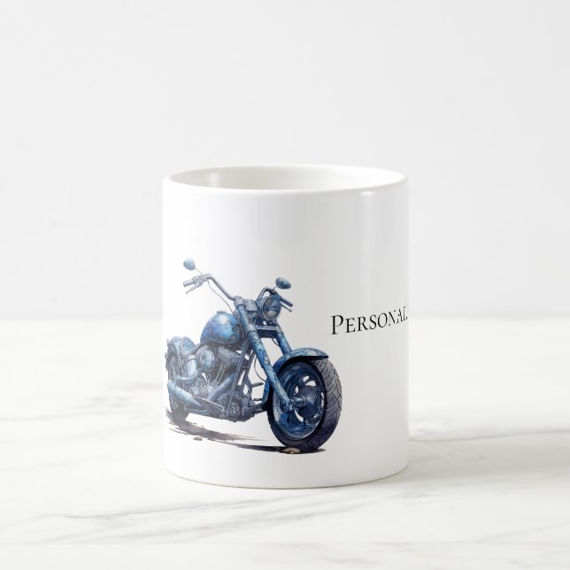 Blaues Motorrad Kaffeetasse (Mittel)