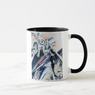 Blaues Motorrad Tasse