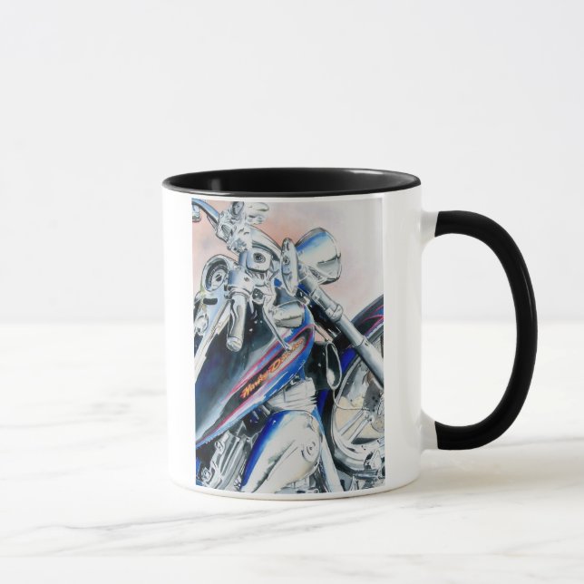 Blaues Motorrad Tasse (Rechts)