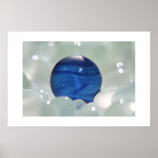 Blaues Multi-Sea-Glas Poster