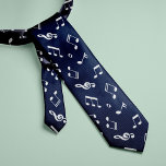 Blaues Musiknoten-Muster Krawatte<br><div class="desc">Schöne musikalische Symbole nahtlos Muster Design macht ein perfektes Geschenk für Musiker,  Musiklehrer,  Band Regisseure und Musikliebhaber.</div>