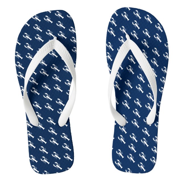 Blaues Muster der Hummermarine Flip Flops (Fußbett)
