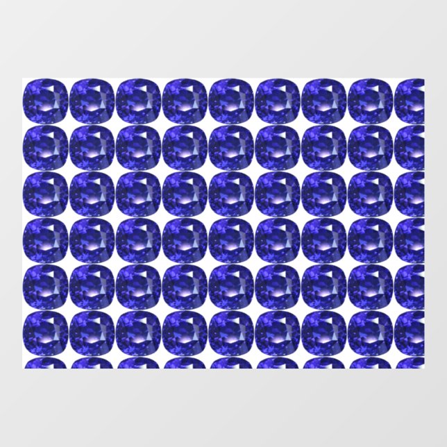 Blaues Muster Fensteraufkleber (Blatt)