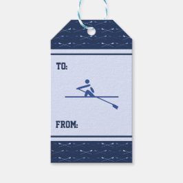 Blaues Muster für Sondersportarten Geschenkanhänger