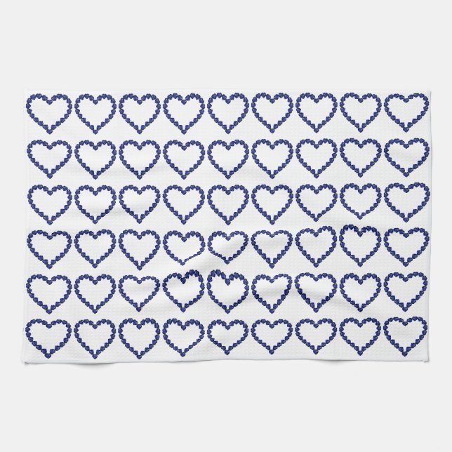 Blaues Muster Geschirrtuch (Horizontal)