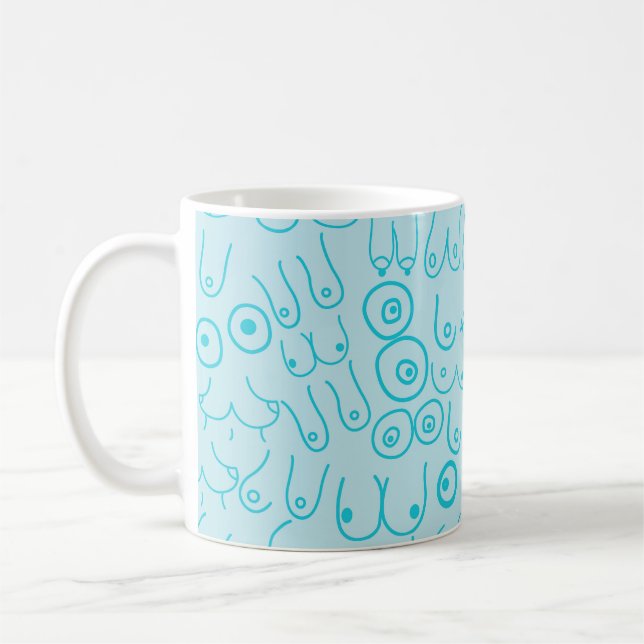 Blaues Muster Kaffeetasse (Links)