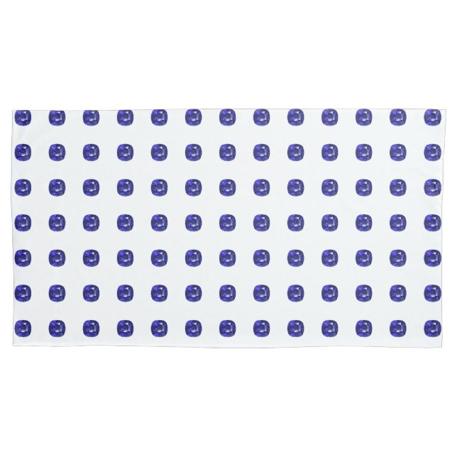 Blaues Muster Kissenbezug (Vorderseite-Links)