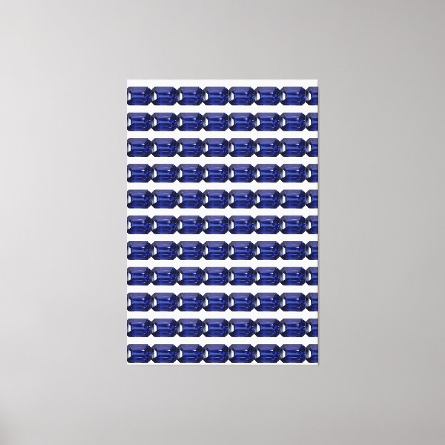 Blaues Muster Leinwanddruck (Vorderseite)