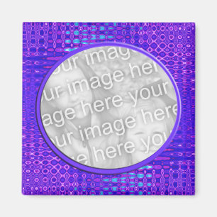 blaues Muster photoframe Magnet