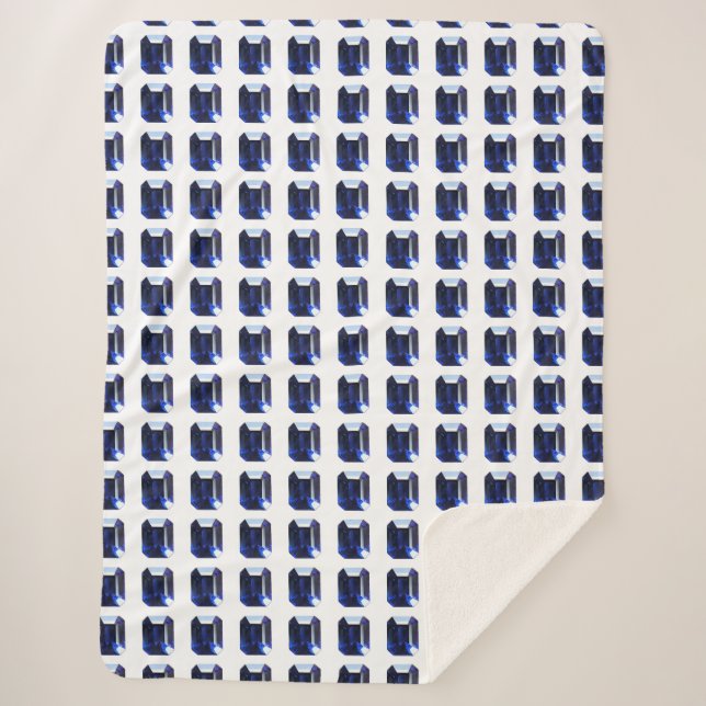 Blaues Muster Sherpadecke (Vorderseite)