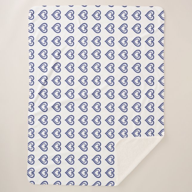 Blaues Muster Sherpadecke (Vorderseite)
