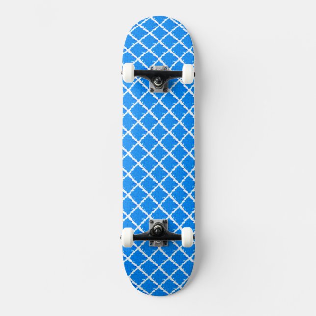 Blaues Muster Skateboard (Vorderseite)