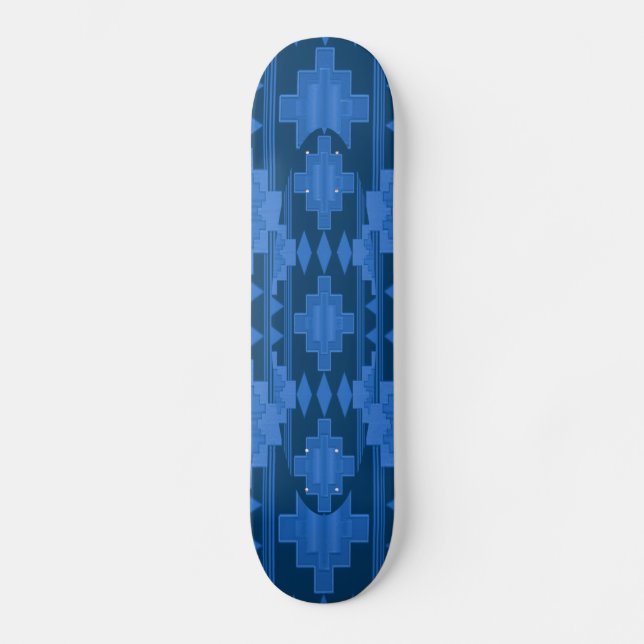 Blaues Muster-Skateboard Skateboard (Vorderseite)
