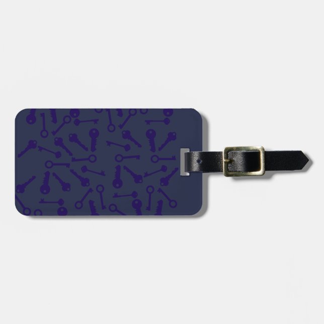 Blaues Musterprodukt Gepäckanhänger (Vorderseite horizontal)