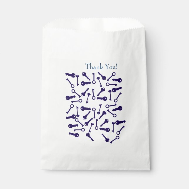 Blaues Musterprodukt Geschenktütchen (Vorderseite)