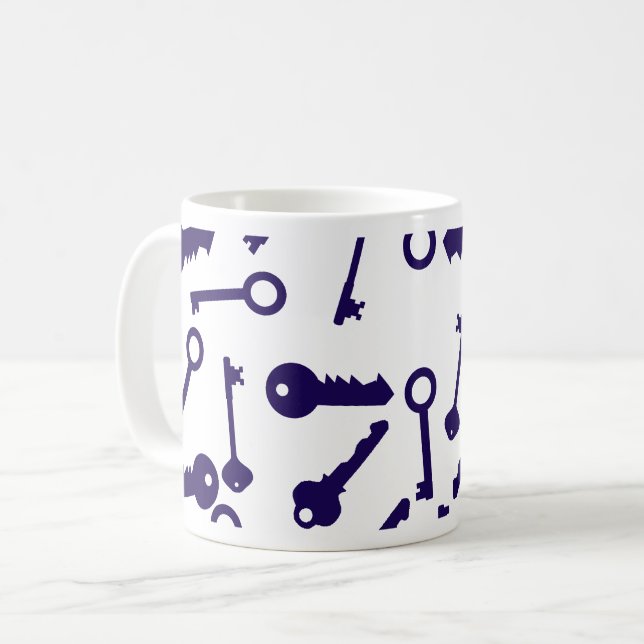 Blaues Musterprodukt Kaffeetasse (Vorderseite Links)