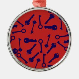 Blaues Musterprodukt Ornament Aus Metall