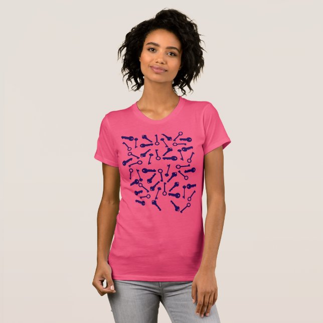 Blaues Musterprodukt T-Shirt (Vorne ganz)